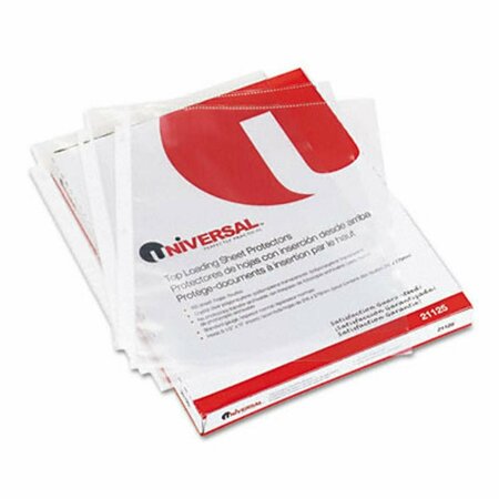 UNIVERSAL BATTERY Universal  Top-Load Poly Sheet Protectors  Standard  Letter  Clear, 100PK UN33078